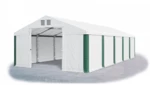 Garážový stan 6x10x3m střecha PVC 560g/m2 boky PVC 500g/m2 konstrukce ZIMA Bílá Bílá Zelené