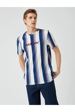 Koton Striped Embroidered T-Shirt