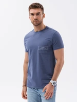 Ombre Men's cotton t-shirt with pocket print