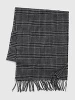 GAP Checkered Scarf with Fringe - Men