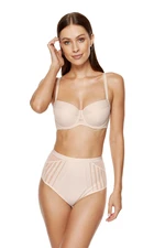 Gorteks Luna striped padded bra beige