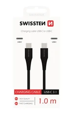 Datový kabel SWISSTEN USB-C / USB-C 1 m black