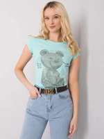 Mint T-shirt with Misha patch