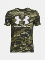 Kaki vzorované tričko Under Armour UA SPORSTYLE LOGO AOP SS