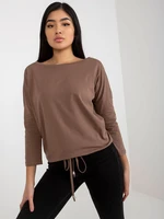 Basic brown cotton T-shirt by Fiona