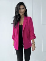 Jacket pink Och Bella BI-27192.hotpink