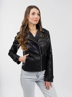 Women's Leatherette Jacket GLANO - Black