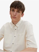 Cream Men's Short Sleeve Shirt Tom Tailor Denim - Men