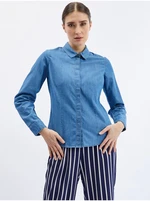 Orsay Blue Denim Shirt - Women