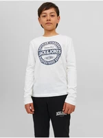 White Jack & Jones Jeans Long Sleeve T-Shirt - Boys