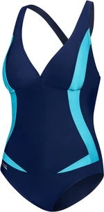 AQUA SPEED Woman's Swimming Suit Greta Navy Blue/Blue Pattern 04