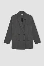 DEFACTO Oversize Fit Wowen Fabrics Blazer