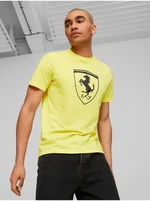 Yellow Mens T-Shirt Puma Ferrari Race - Men