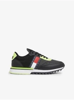 Black Mens Leather Sneakers Tommy Hilfiger Tommy Jeans Cleated T - Men