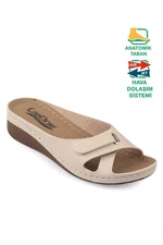 Capone Outfitters Capone Z0777 Beige Women's Comfort Anatomic Slippers