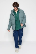 Trendyol Mint Unisex Oversize Fit Standing Collar Puffy Coat.