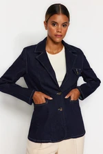 Trendyol Navy Blue Blazer Denim Jacket