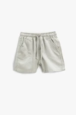 Koton Linen-Mixed Shorts with Tie Waist