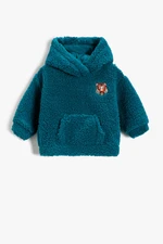 Koton Hooded Plush Kangaroo Pocket Sweatshirt