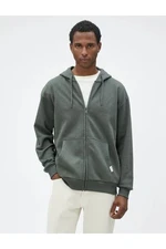 Koton 4WAM70112MK Cotton Men's Sweatshirt GREEN