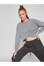 Koton Asymmetric Sports Sweatshirt Modal Blended Silky Textured