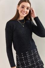 Bianco Lucci Women's Thessaloniki Knitted Crew Neck Soft Knitwear Sweater