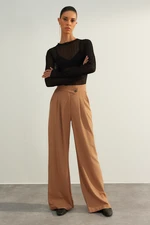 Trendyol Camel Limited Edition Wide Leg Woven Trousers