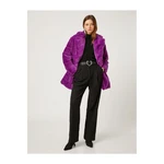 Koton Rachel Araz X - Lapel Collar Plush Coat with Pocket