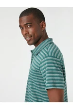 Koton Striped Pocket Polo Neck T-Shirt