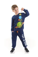 Mushi Planets Navy Blue Boys Tracksuit Set