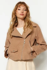 Trendyol Beige Biker Wool Cachet Coat