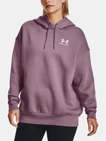 Under Armour Mikina Essential Flc OS Hoodie-PPL - Dámské