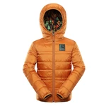 Brown children's reversible winter jacket ALPINE PRO EROMO
