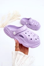 Kids foam slippers Crocs purple Cloudy