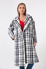 Lafaba Women's Black Crowbarn Patterned Coat