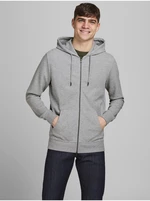 Light Grey Basic Hoodie Jack & Jones - Men