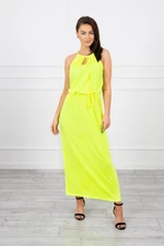 Boho dress with yellow neon