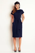 Awama Woman's Dress A142 Navy Blue