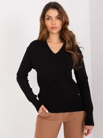 Black classic neckline sweater