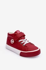 Children's Leather Sneakers Big Star Red