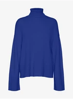 Blue women's turtleneck AWARE by VERO MODA Gisela - Women