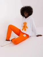 Ecru-Orange Jetted Tracksuit