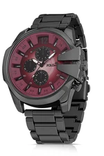 Polo Air Sports Case Men's Wristwatch Black-Claret Red Color