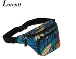 Navy Flower Waist Bag