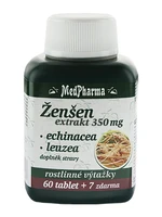 Medpharma Žen-šen 350 mg + Echinacea + Leuzea 67 tablet