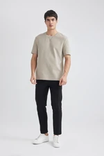 DEFACTO Crop Trousers Wool Look Straight Leg