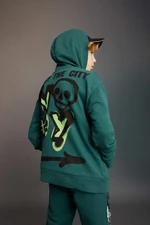 DEFACTO Boy&#39;s Oversize Fit Back Printed Hooded Sweatshirt