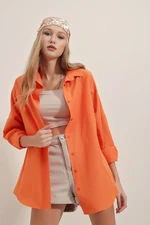 Bigdart 3900 Oversize Long Basic Shirt - Orange