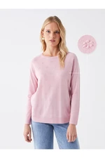 LC Waikiki Crew Neck Self-Patterned Long Sleeve Women's Knitwear Sweater