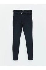 LC Waikiki Belted Waist Skinny Fit Women's Jean Trousers